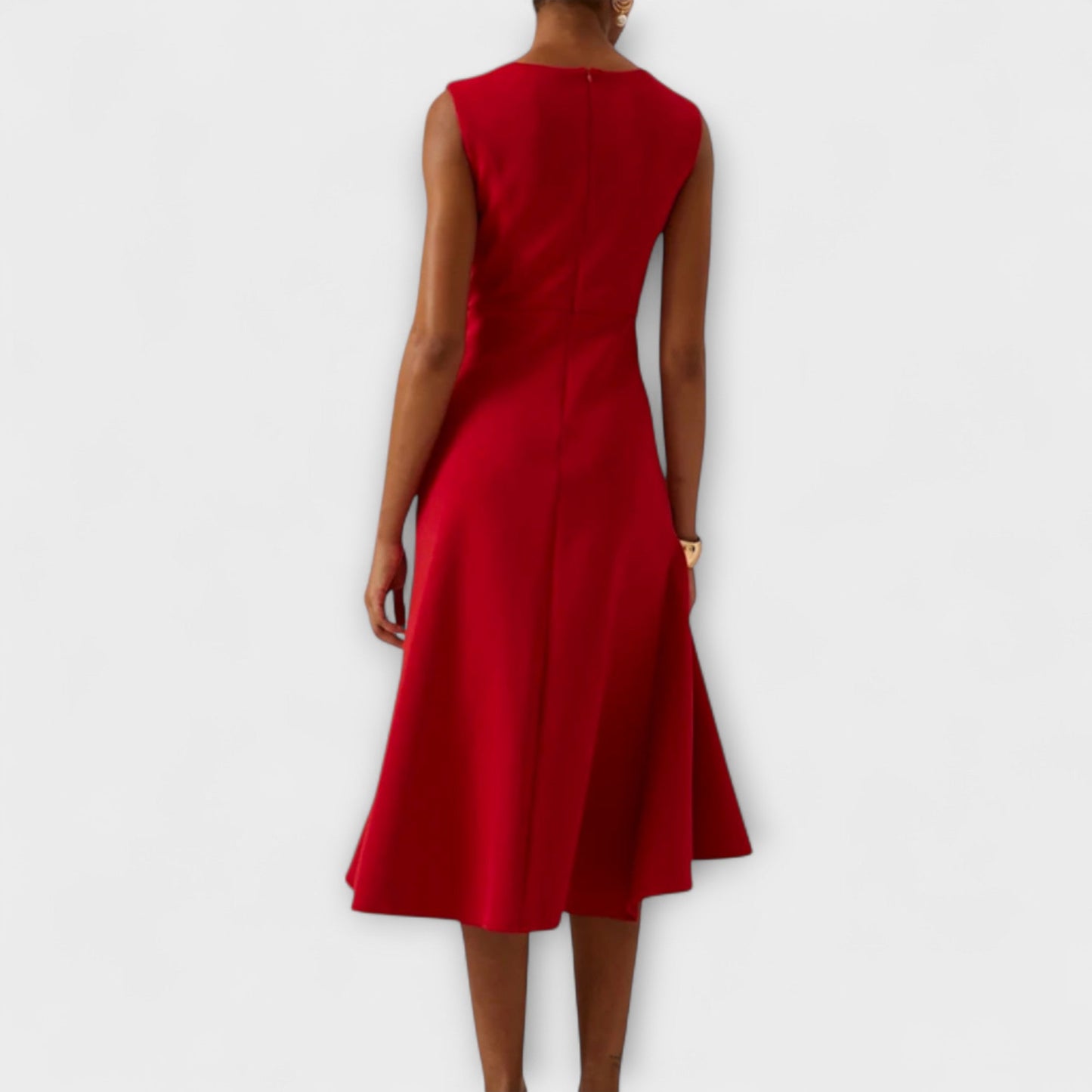 Aurora – Draped Asymmetrical Midi Dress