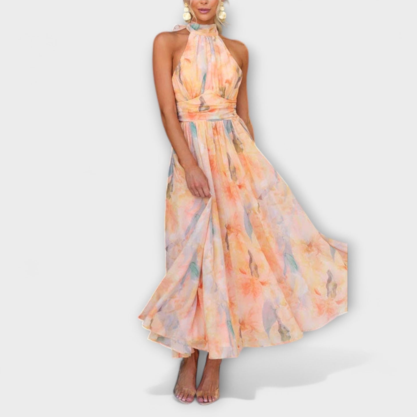Alina – Halter Neck Summer Dress