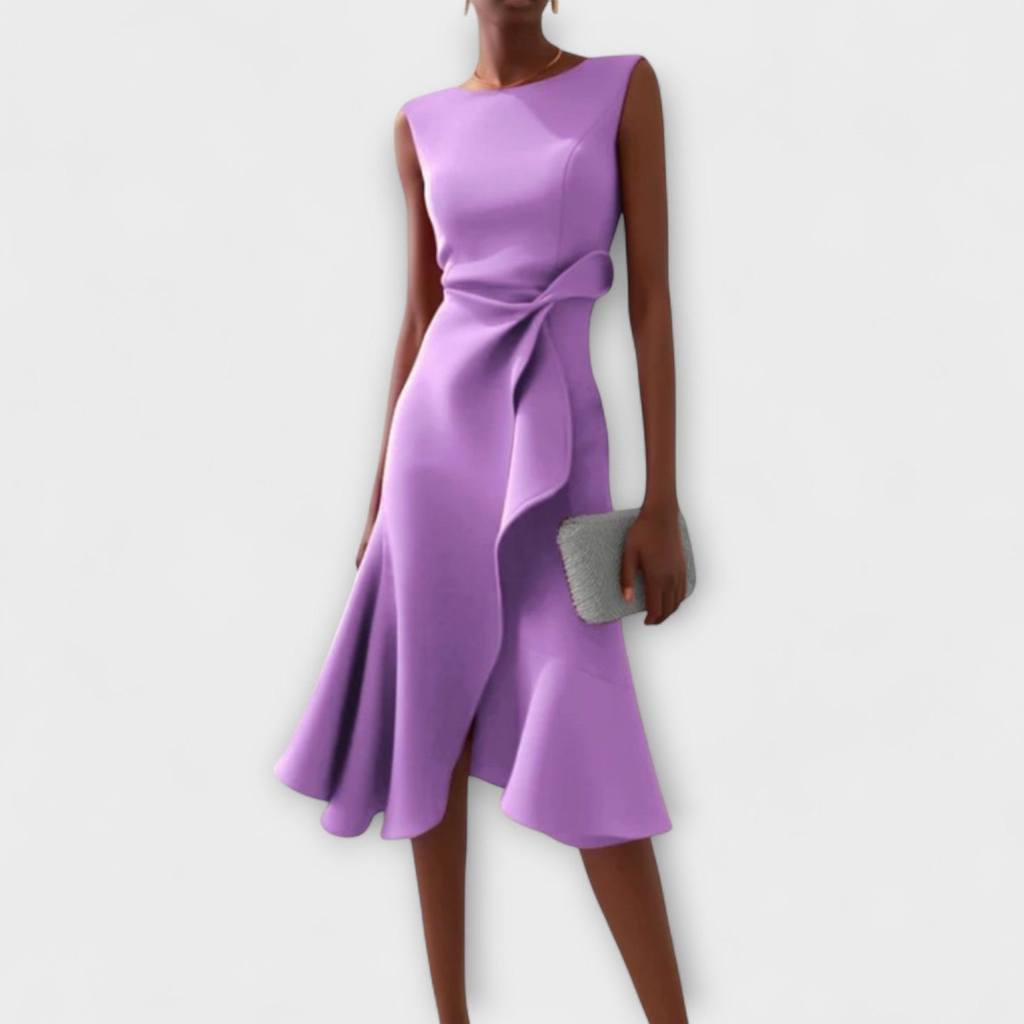 Aurora – Draped Asymmetrical Midi Dress