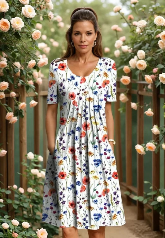 Celeste – Printed Everyday Midi Dress