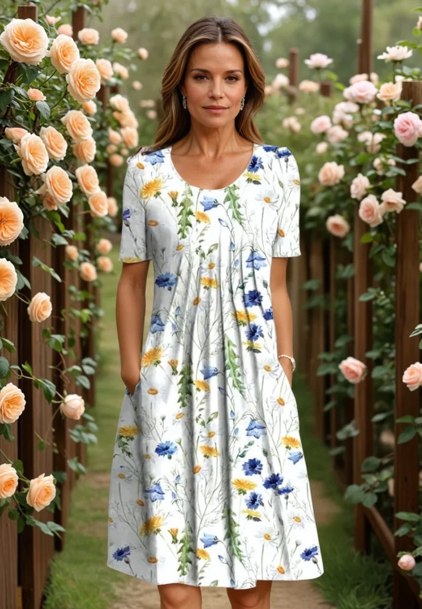 Celeste – Printed Everyday Midi Dress