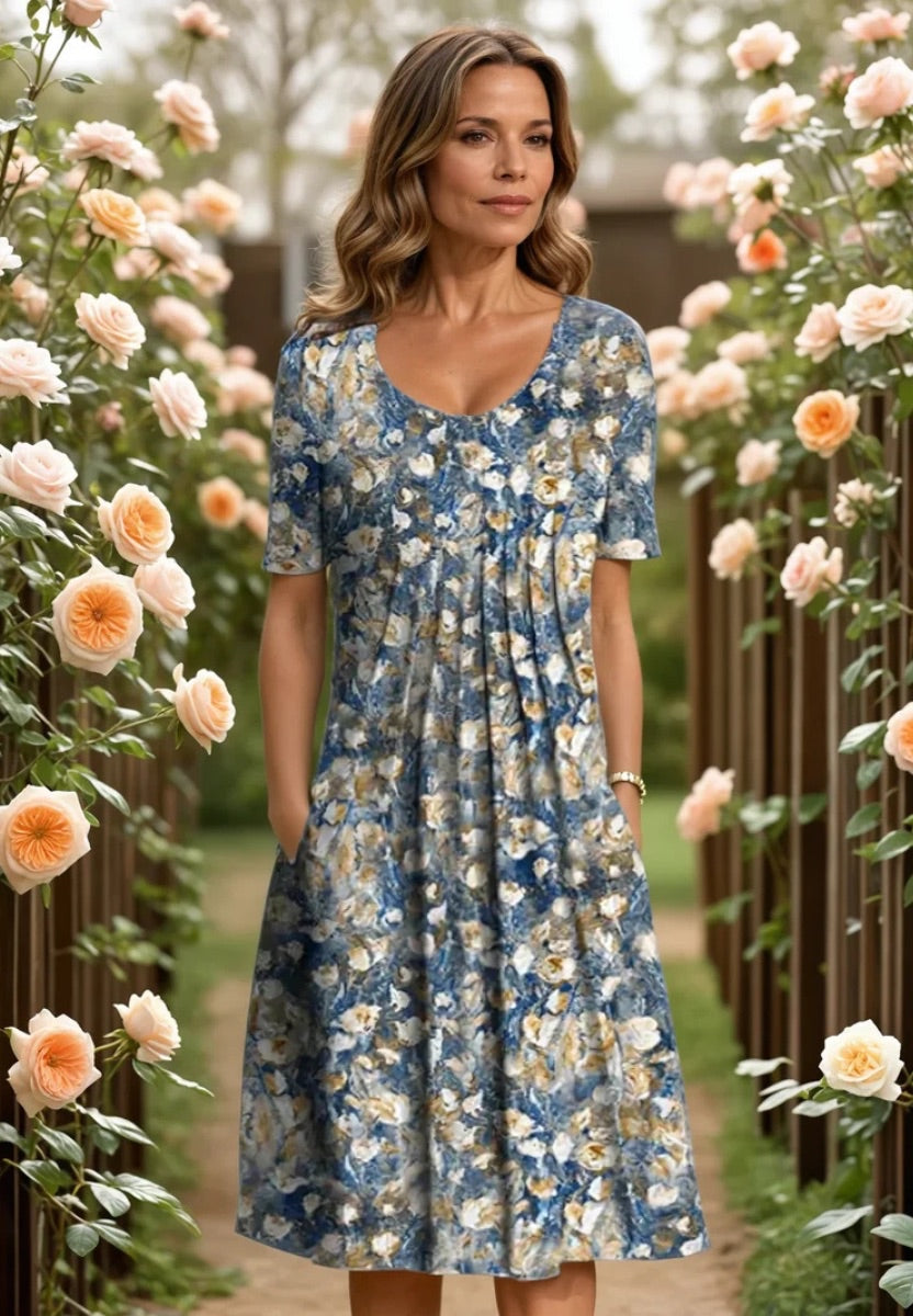 Celeste – Printed Everyday Midi Dress