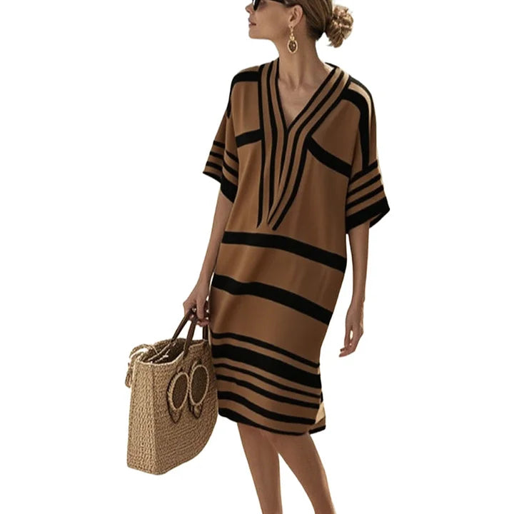 Maya | Flowy Striped Dress – Effortless Elegance