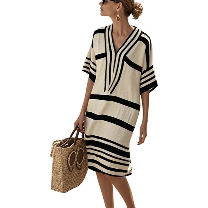 Maya | Flowy Striped Dress – Effortless Elegance