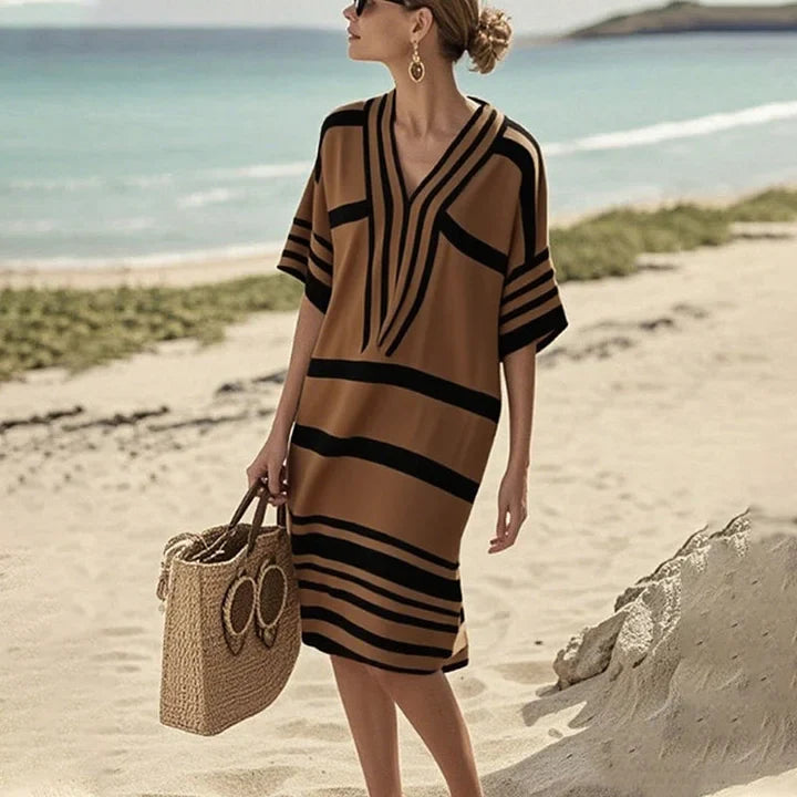 Maya | Flowy Striped Dress – Effortless Elegance