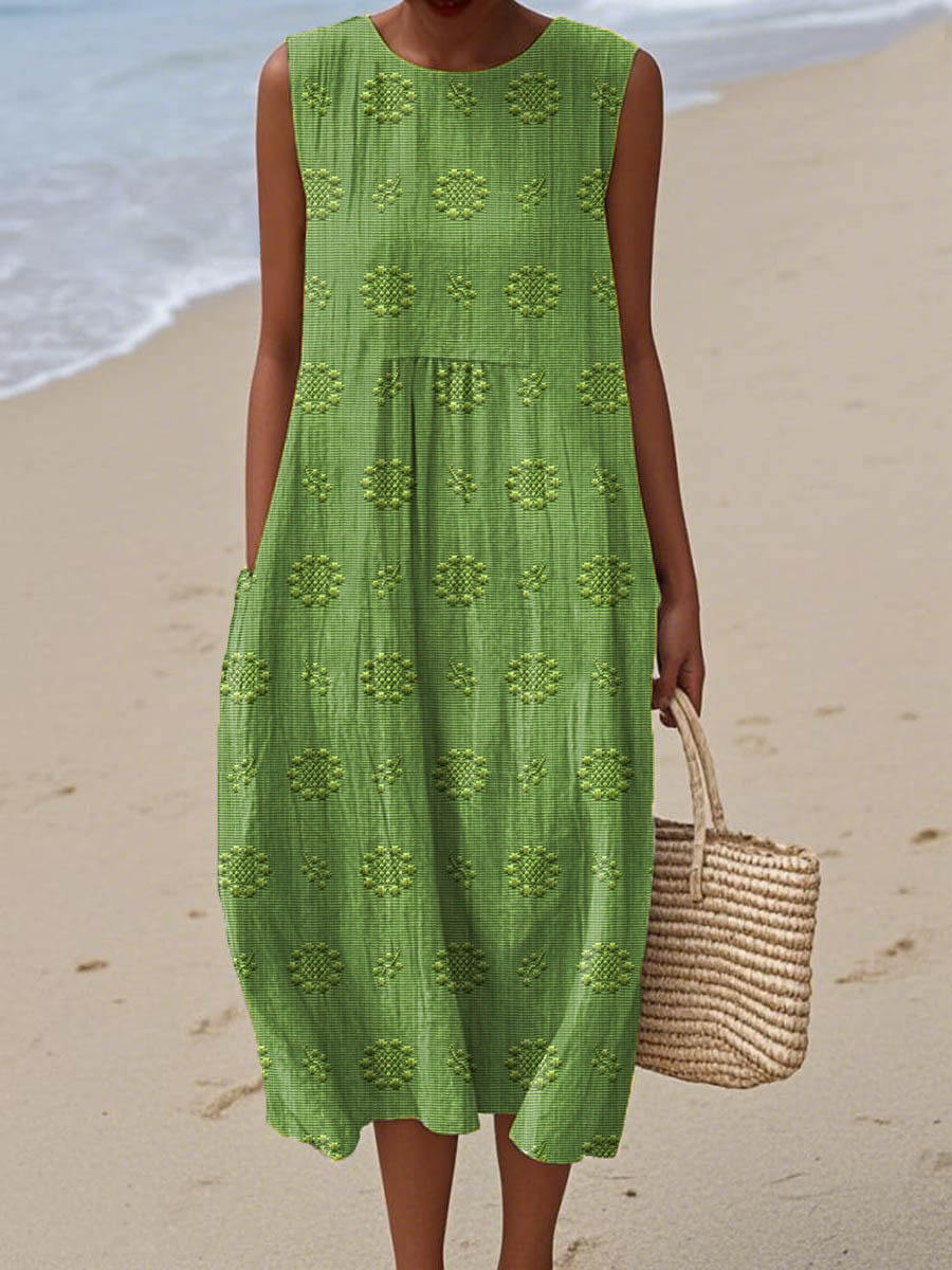Aurelia™ – Elegant Sleeveless Dress with Pockets