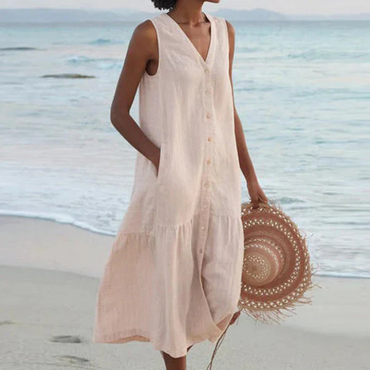 Alma™ | Sleeveless Shirt Dress