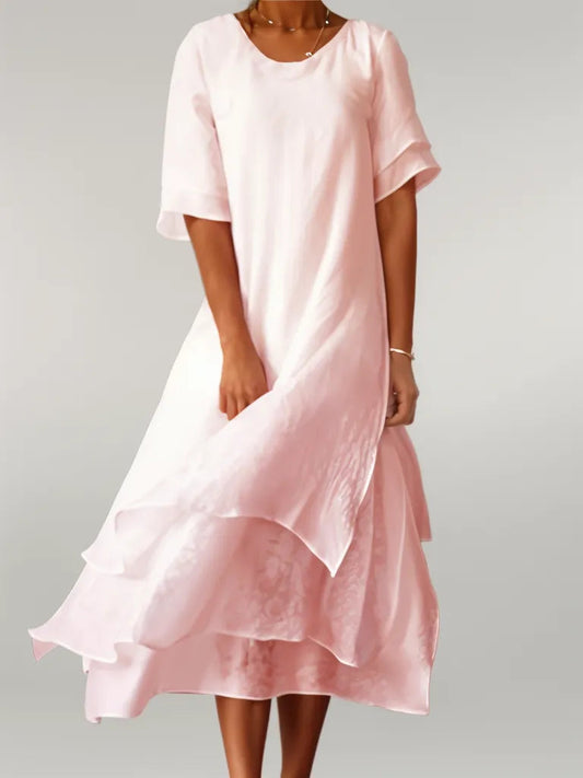 Isla – Flowing Layered Midi Dress