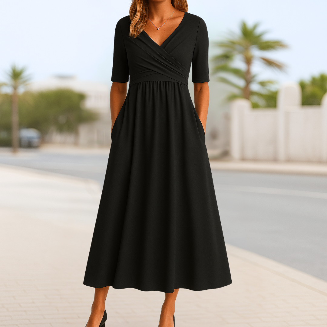 Solène™ | Wrap Midi Dress