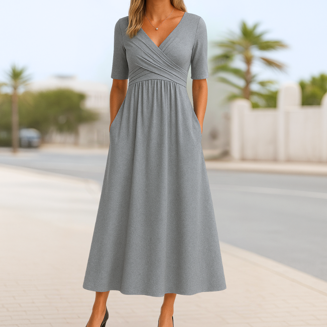 Solène™ | Wrap Midi Dress