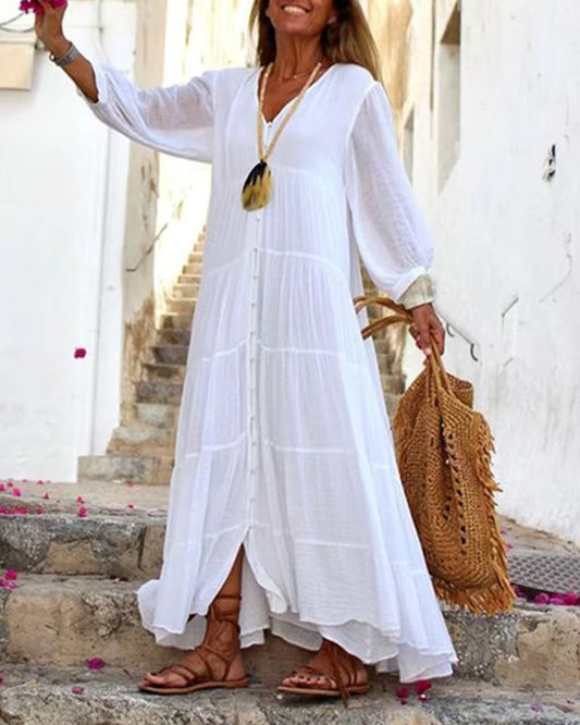 Camille™ | Boho Linen Dress