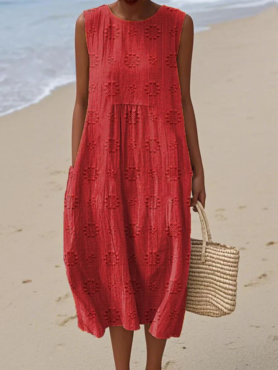 Aurelia™ – Elegant Sleeveless Dress with Pockets