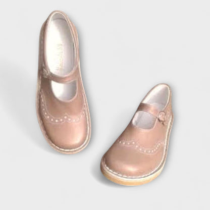 Classic Round-Toe Buckle Strap Shoes