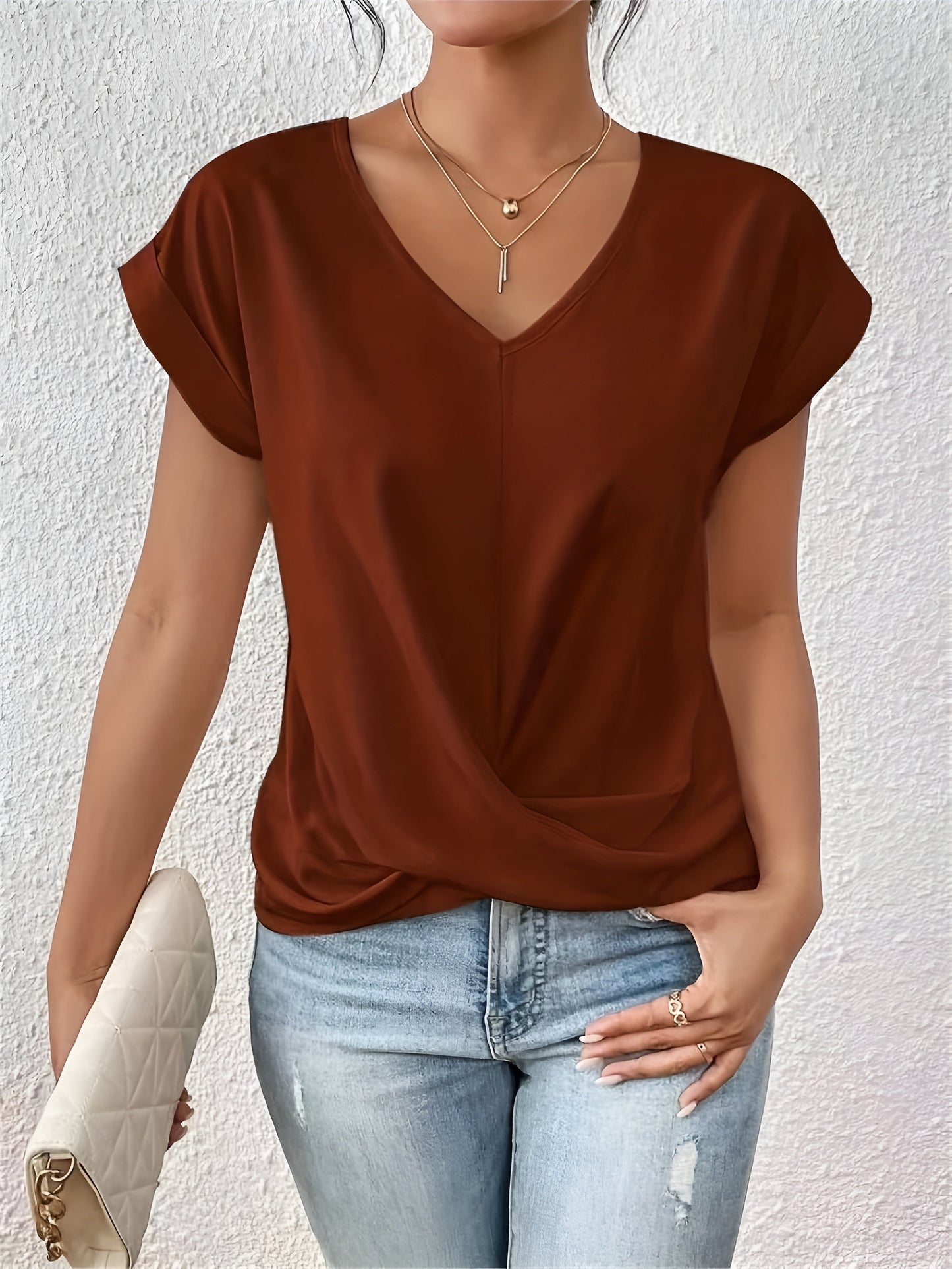 Sophie™ – Casual Heart V-Neck T-Shirt