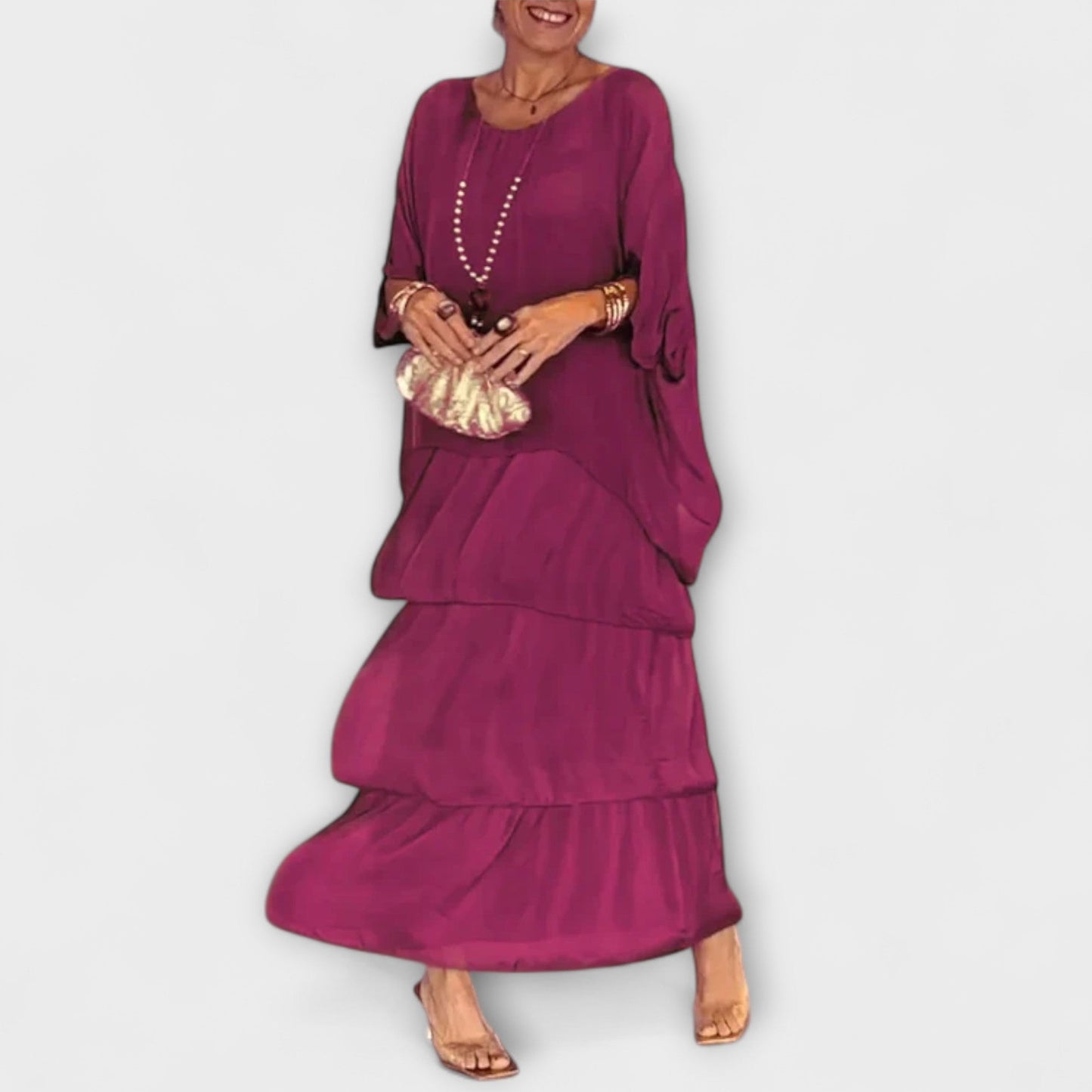 Evelyn - Elegant Chiffon Dress