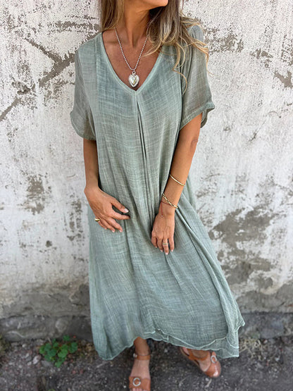 Vera™ | V‑Neck Maxi Dress