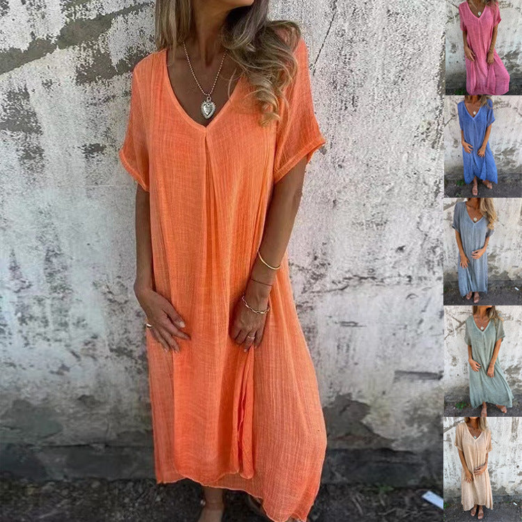 Vera™ | V‑Neck Maxi Dress