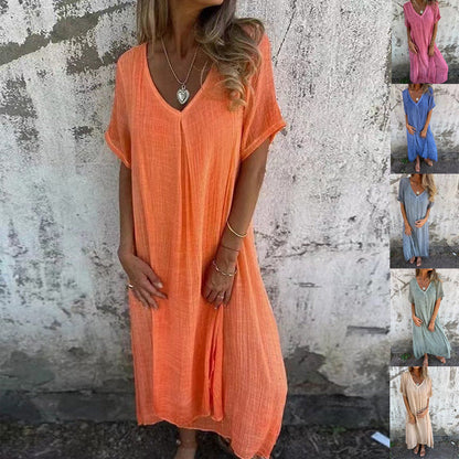 Vera™ | V‑Neck Maxi Dress