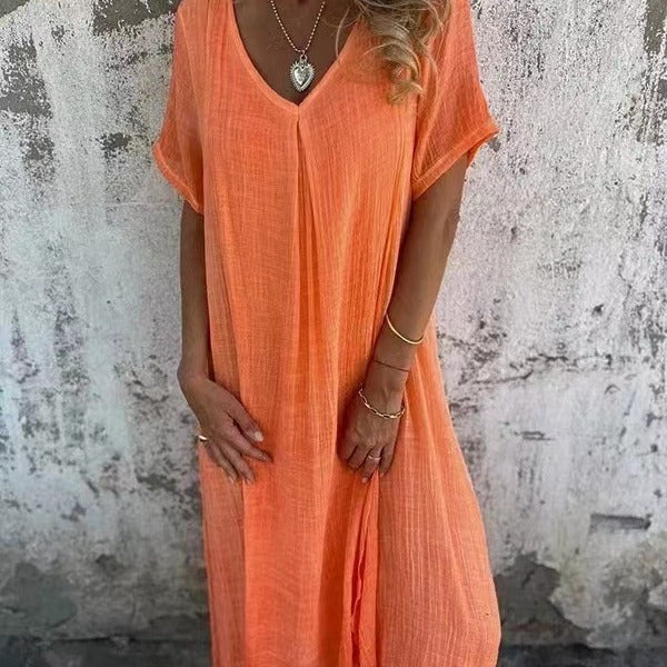 Vera™ | V‑Neck Maxi Dress