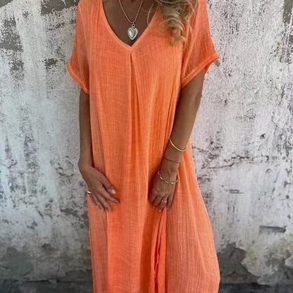 Vera™ | V‑Neck Maxi Dress