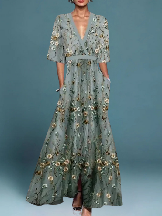 Oceane – Elegant Long Floral Dress