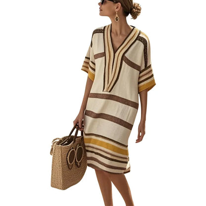 Maya | Flowy Striped Dress – Effortless Elegance