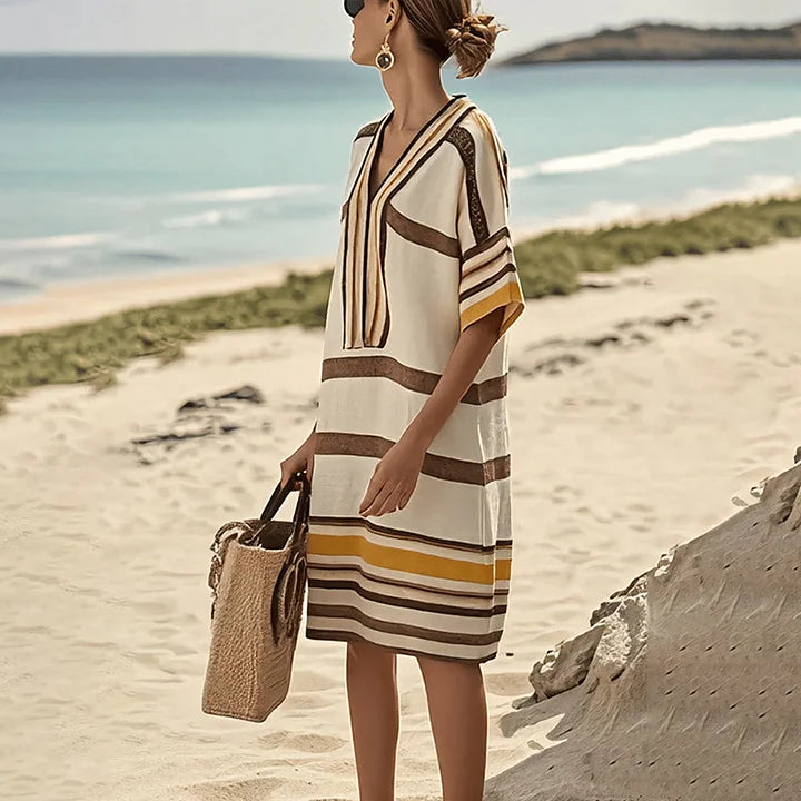 Maya | Flowy Striped Dress – Effortless Elegance