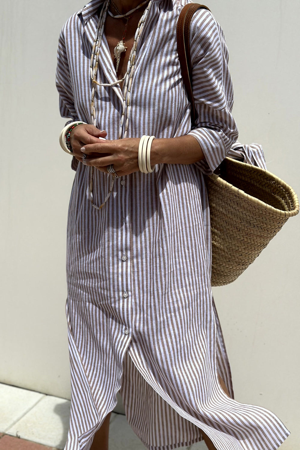 Clarisse™ | Striped Shirt Dress