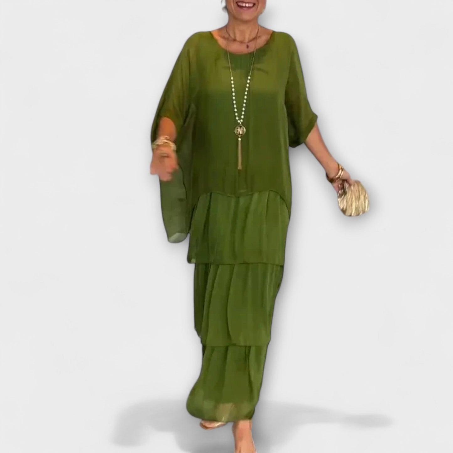 Evelyn - Elegant Chiffon Dress