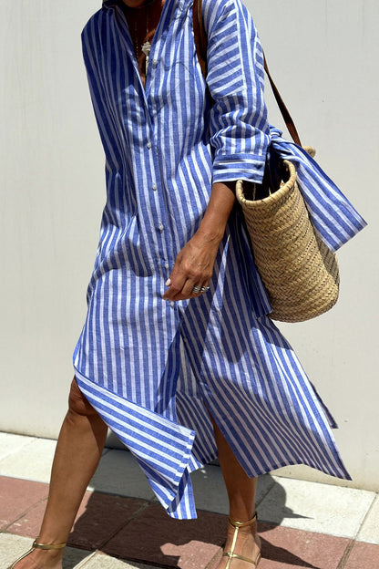 Clarisse™ | Striped Shirt Dress