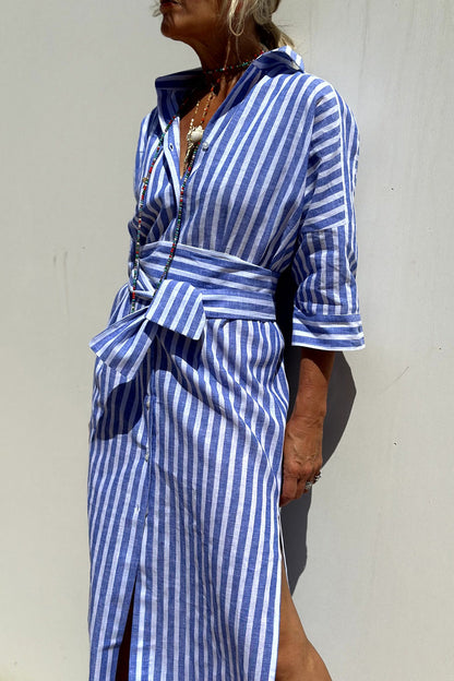 Clarisse™ | Striped Shirt Dress