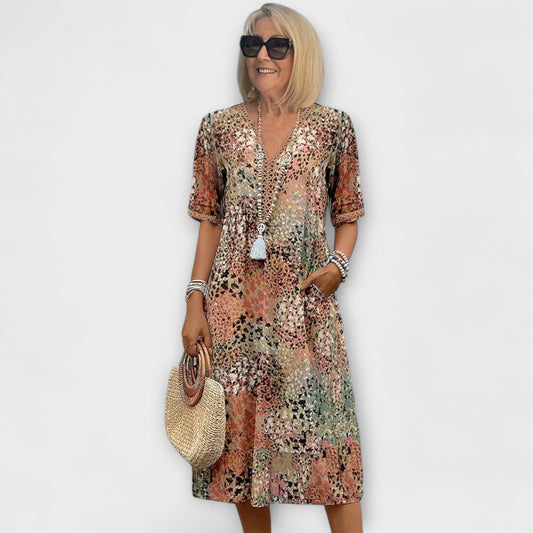 Elina – Relaxed Printed Midi Dress