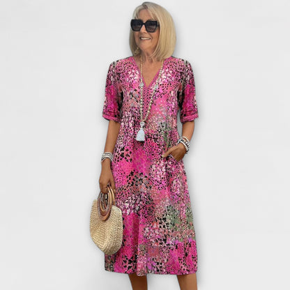Elina – Relaxed Printed Midi Dress