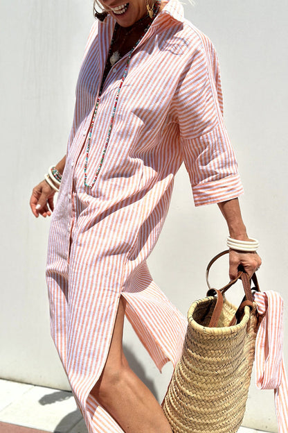 Clarisse™ | Striped Shirt Dress