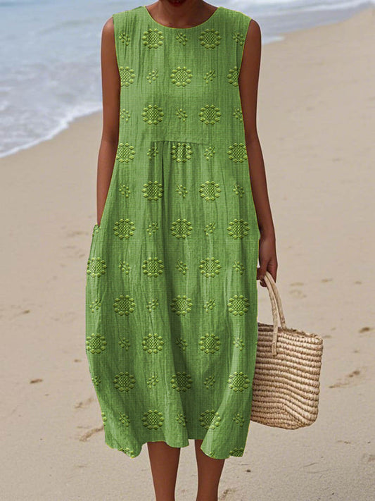 Aurelia™ – Elegant Sleeveless Dress with Pockets